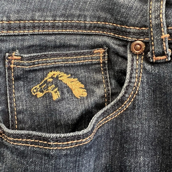 Jordache Bootcut Jeans Women Size 12 Dark Wash Denim Cotton Stretch Mid Rise Y2K - Picture 3 of 15